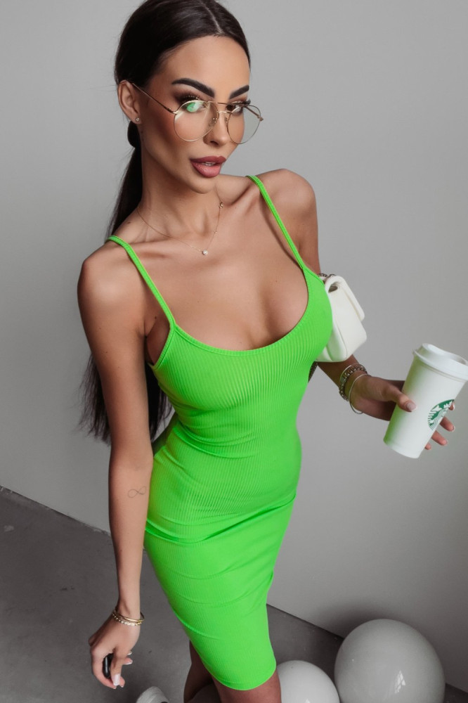 O'La Voga zöld női ruha - M (ÚJ)